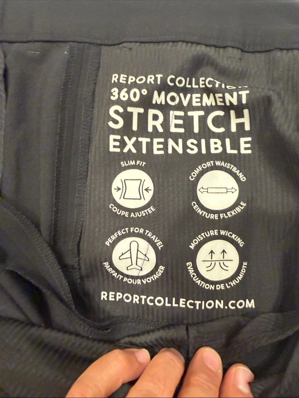 Report Collection Black Men's Dress Pants - Slim Tailored Look